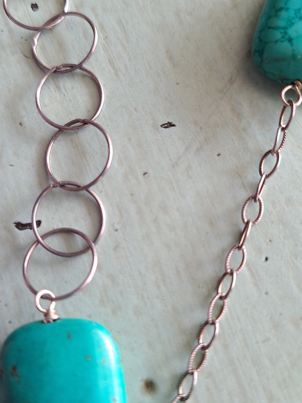 Turquoise Stone Necklace & Earrings Set - Picture 6 of 6